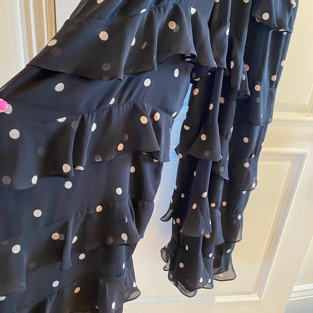 Fame and Partners Black and White Ruffle Jumpsuit - Picture 5 of 5